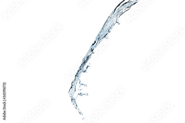 Fototapeta splashes, splashes, drops of blue water isolated on white background.