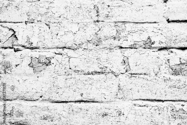 Fototapeta Brick wall background, black and white tone