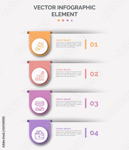 Fototapeta modern design template for infographics