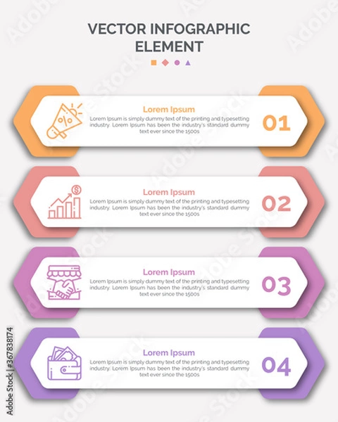 Fototapeta modern design template for infographics