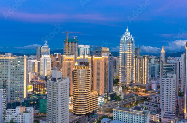 Fototapeta City Scenery of Shenzhen City, Guangdong Province, China