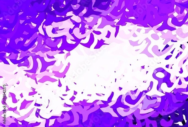 Fototapeta Light Purple vector backdrop with memphis shapes.