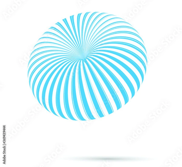 Fototapeta Round Shapes . Ring Logo Design Elements . Circles of Stripes .