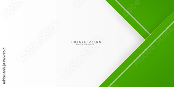 Fototapeta Green white abstract presentation background