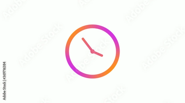 Fototapeta Amazing counting down clock icon on white background,Clock icon