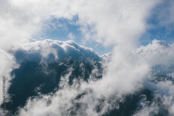 Fototapeta Clounds over mount Pelion, Greece