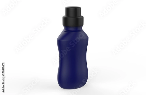 Fototapeta Matte Plastic Drink Bottle with box isolated on a white background. 3d illustration