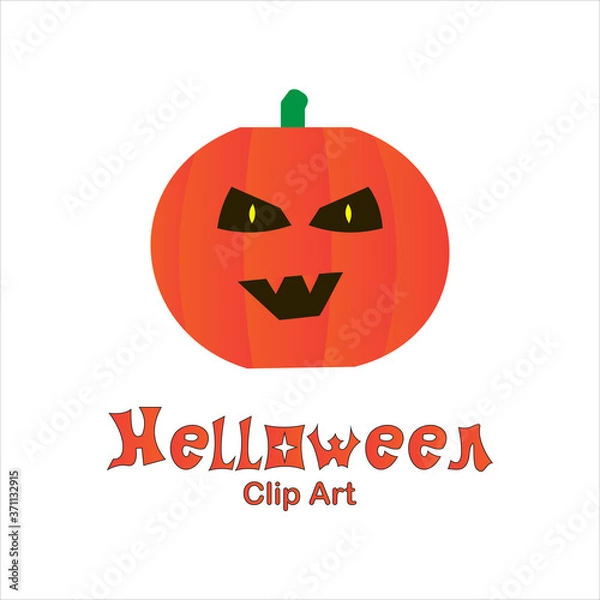 Fototapeta Vector Illustration Pumpkin On halloween