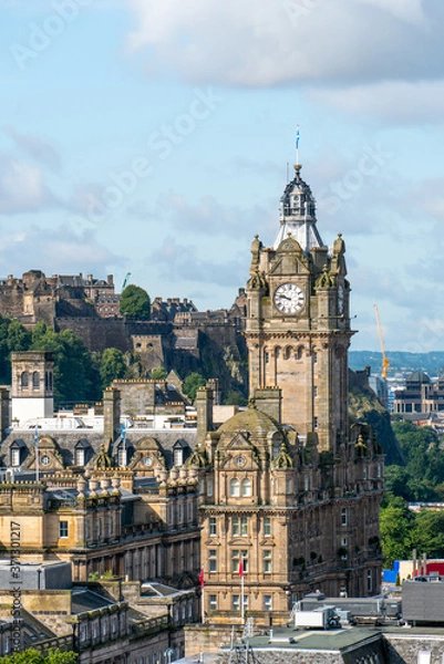 Fototapeta Edinburgh Scotland Skyline ,viewed from Calton Hill