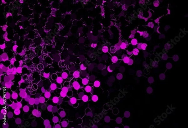 Fototapeta Dark Purple vector pattern with spheres.