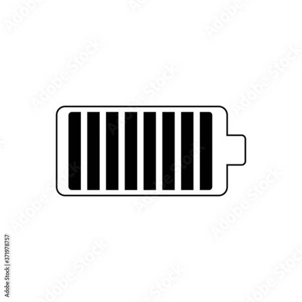 Fototapeta battery icon design black and white