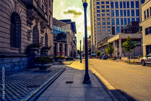 Fototapeta street in the city of Richmond Virginia