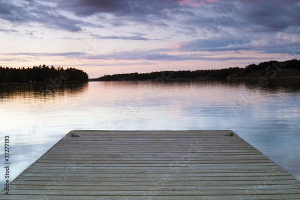 Fototapeta Lake viewed from jetty