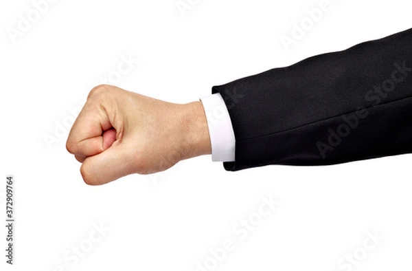 Fototapeta hand businessman fist strong strenght strike