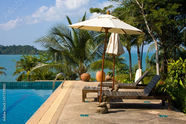 Obraz Swimming pool by the sea in Thailand