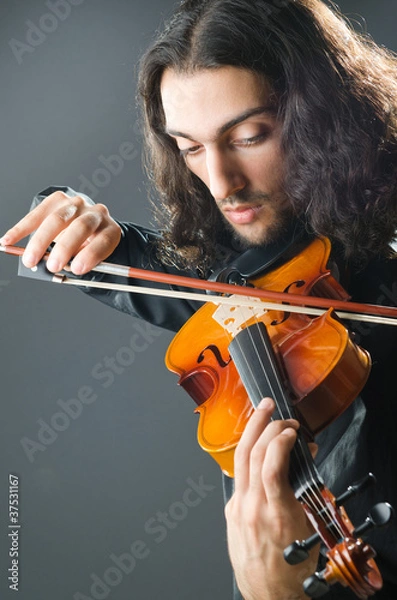 Fototapeta Fiddler playing the violin