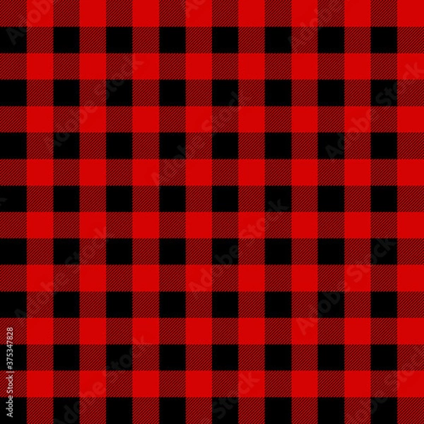 Fototapeta Checkered lumberjack pattern, vector illustration
