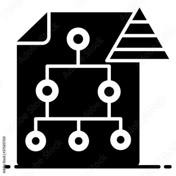 Fototapeta 
Vector design of hierarchy, flow diagram on paper in modern editable style 
