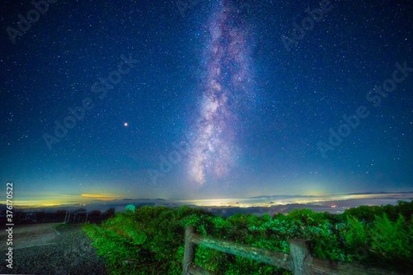 Obraz 星空 天の川 山形 蔵王 星座