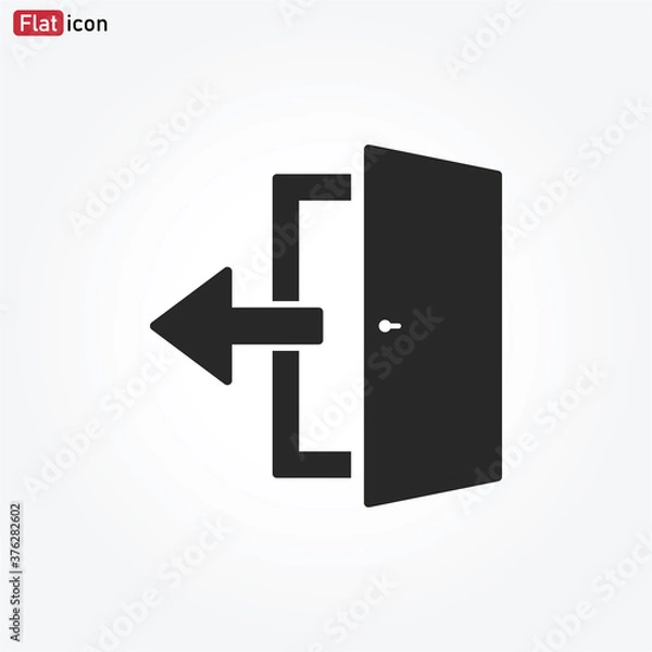 Fototapeta Door arrow icon vector eps 10