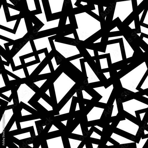 Fototapeta Abstract geometric pattern with lines, rhombuses A seamless vector background.Modern stylish texture. Repeating geometric tiles with hexagonal elements. Endless stylish texture. monochrome background