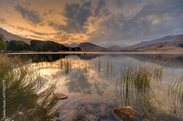 Fototapeta FISHING THE EVENING RISE, Giant's Cup Wilderness, South Africa