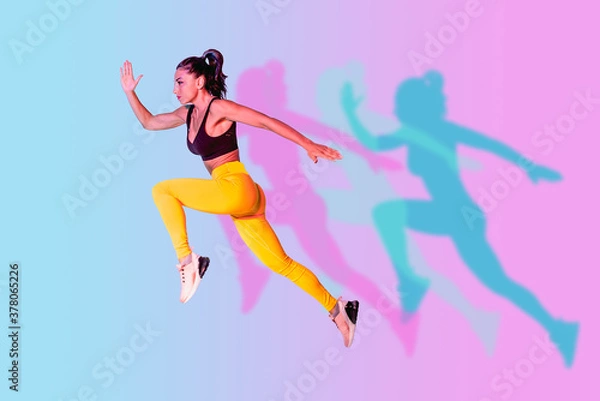 Fototapeta Sportive woman training