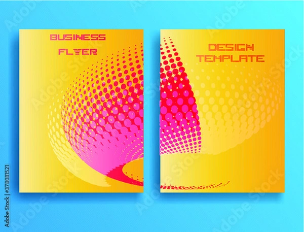 Fototapeta Trendy cards design . Minimal modern style . Geometric pattern . Motion wallpaper element. For web and mobile app, paper art , brochure , poster, booklet