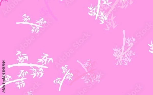 Fototapeta Light Pink vector elegant wallpaper with branches.