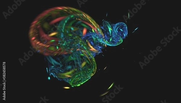 Fototapeta abstract liquid shape fractal computer generated background