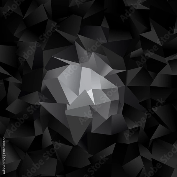 Obraz Low poly triangular, triangles vector background. Shatter, crumple effect. Chaotic glass pane