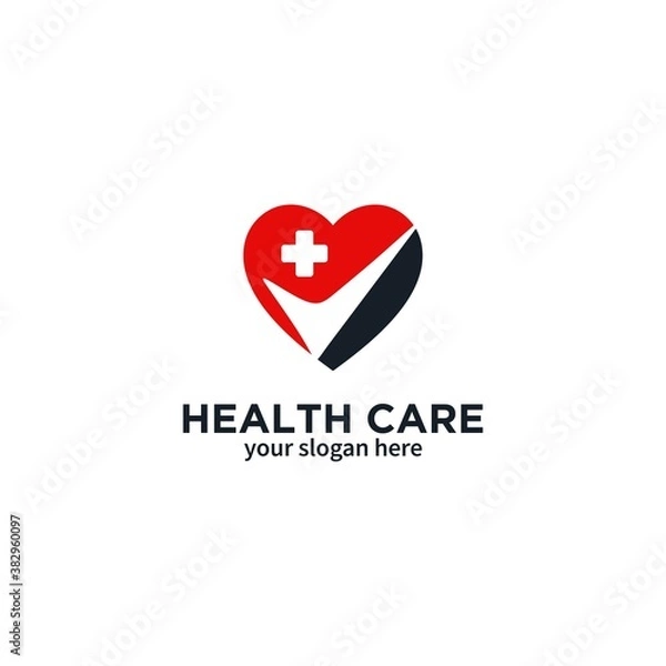 Fototapeta Medical health Check logo concept