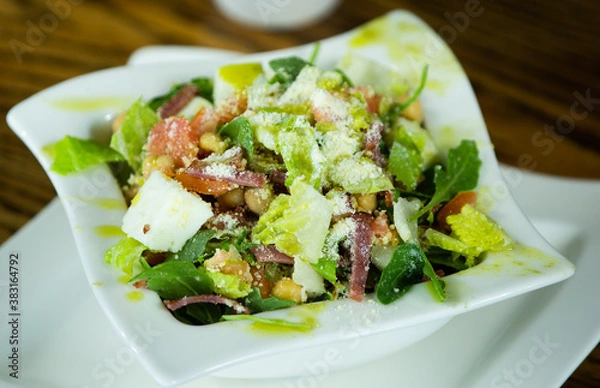 Fototapeta Photo of fresh rainbow salad
