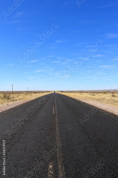 Fototapeta B1 road in Namibia heading toward Sesriem and Sossusvlei