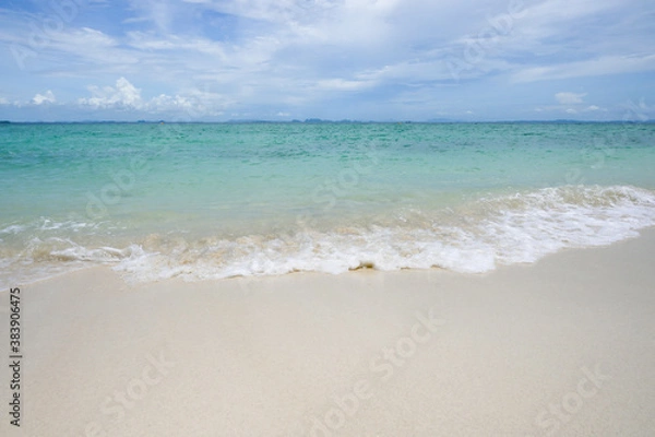 Fototapeta beach with sky and clouds