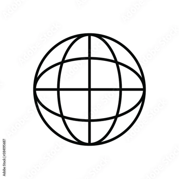 Fototapeta planet Earth icon. Flat planet Earth icon. on a white background. eps 10