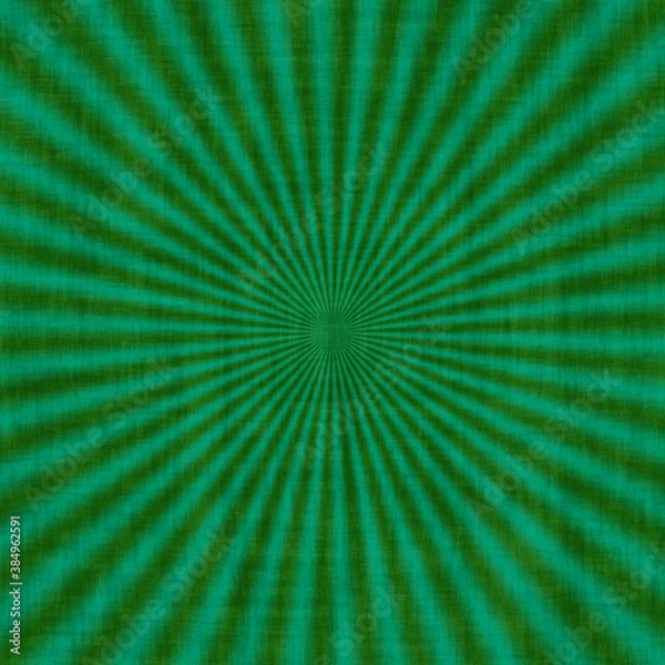 Fototapeta abstract green background with rays in retro style