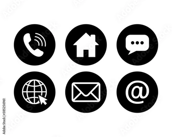 Fototapeta Communication icon set. Website icon vector isolated