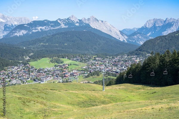 Fototapeta Idyllic summer landscape in the Alps