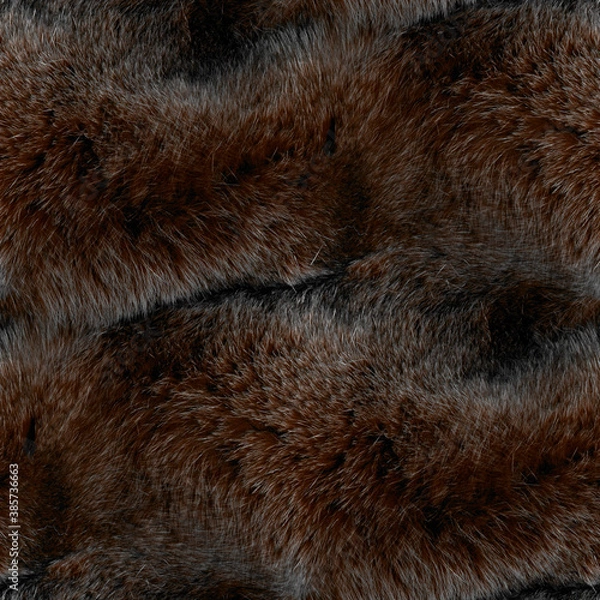 Fototapeta Fake fur background. Surface wool texture. Seamless background. 