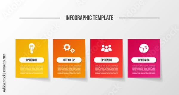 Fototapeta Business infographic template. Flowchart. Vector