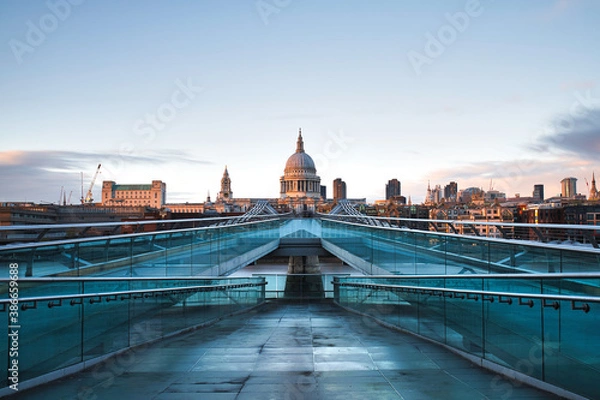 Fototapeta The Saint Paul Cathedral at Sunset