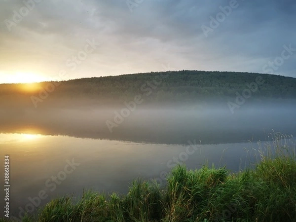 Fototapeta sunrise over the river