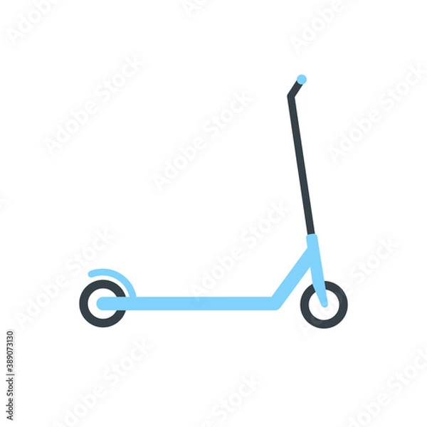 Obraz Scooter isolated on white background. Flat design style. Vector illustration