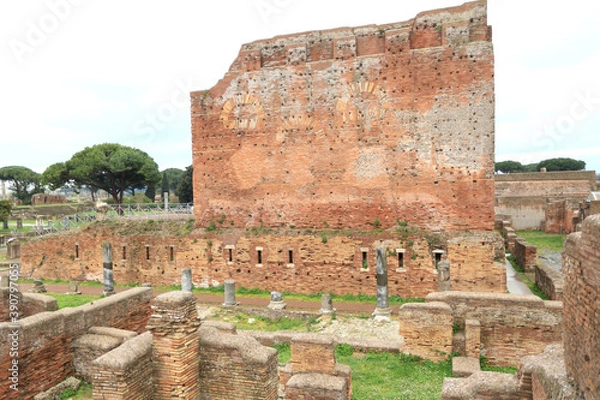 Obraz ancient ruins of Ostia Antica in Rome, Italy