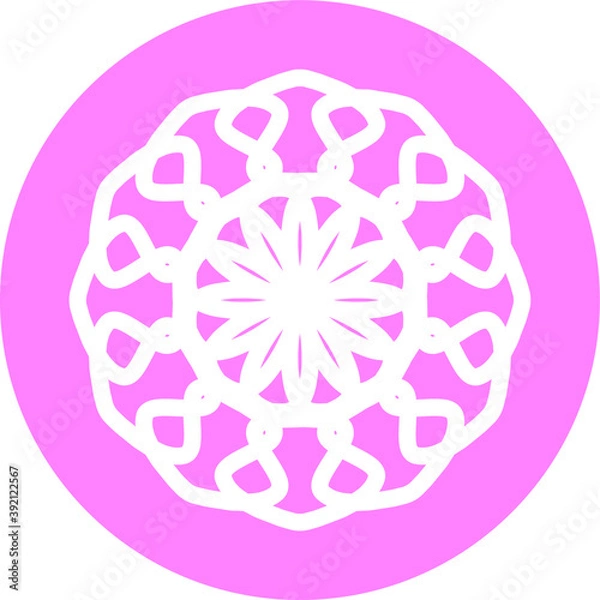 Fototapeta The Mandala Media Icon can be used for websites and other purposes