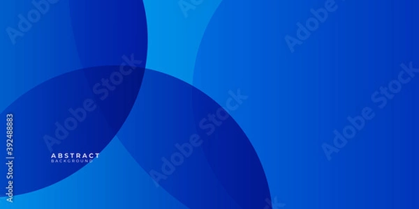 Fototapeta Blue abstract background with dark blue circles