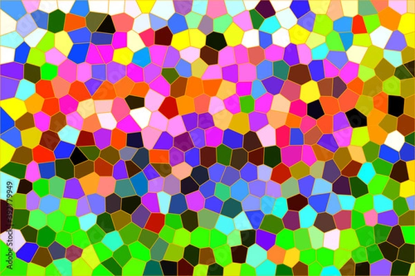 Fototapeta An abstract multicolored mosaic background image.