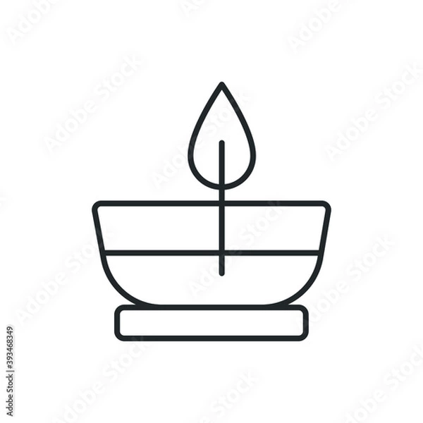 Fototapeta spa candle icon vector illustration