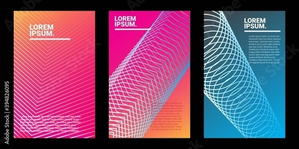 Fototapeta Minimal covers design. Colorful halftone gradients. Future geometric patterns. Eps10 vector.